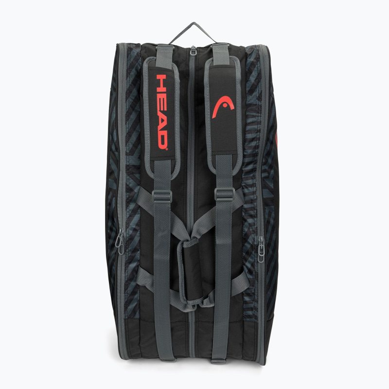 Head กระเป๋าเทนนิส Base Racquet L Tennis Bag 9R | Black/Orange ( 261303 ) - Image 20