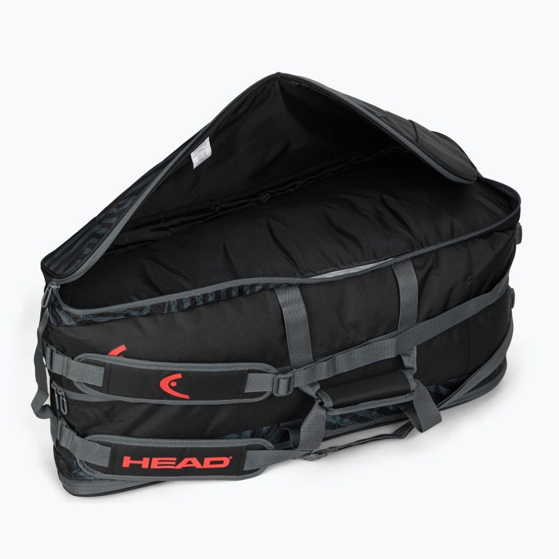 Head กระเป๋าเทนนิส Base Racquet L Tennis Bag 9R | Black/Orange ( 261303 ) - Image 21