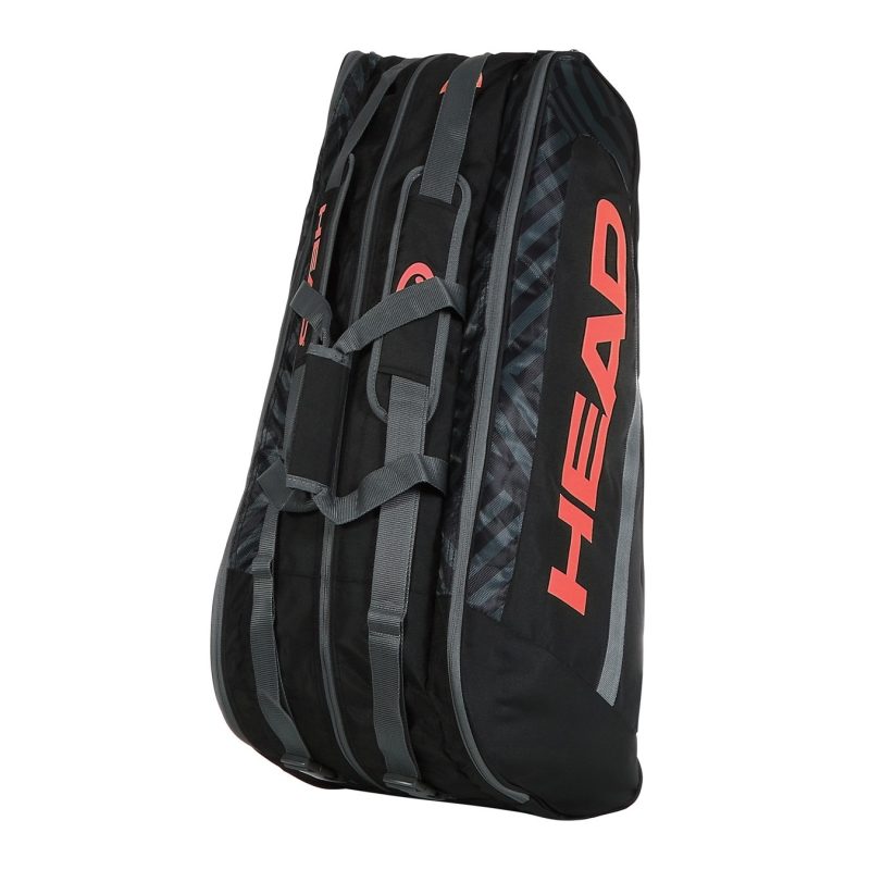 Head กระเป๋าเทนนิส Base Racquet L Tennis Bag 9R | Black/Orange ( 261303 ) - Image 3