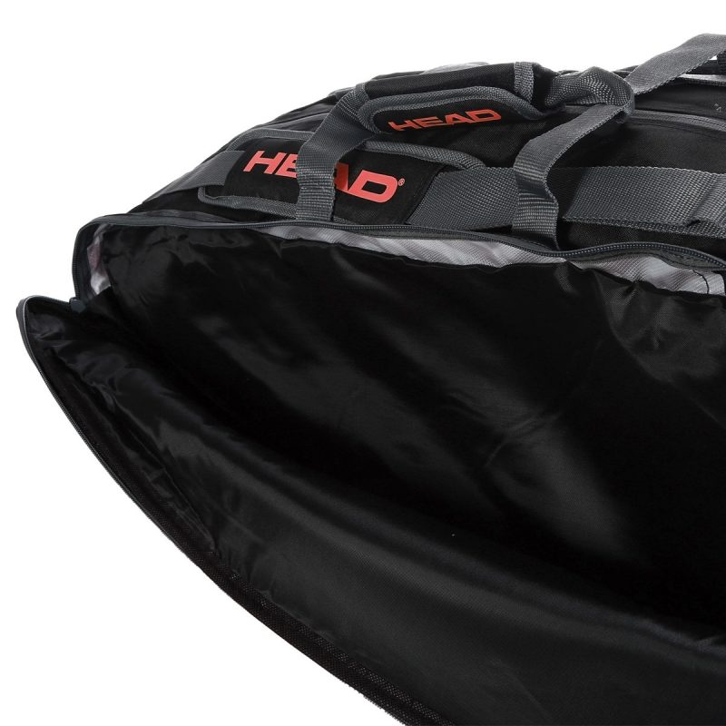Head กระเป๋าเทนนิส Base Racquet L Tennis Bag 9R | Black/Orange ( 261303 ) - Image 4