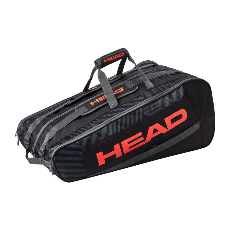 Head กระเป๋าเทนนิส Base Racquet L Tennis Bag 9R | Black/Orange ( 261303 ) - Image 7
