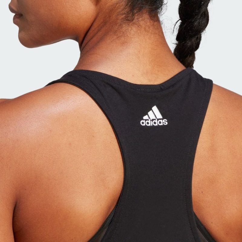 Adidas เสื้อกล้าม ESSENTIALS LOOSE LOGO | Black / White | (GL0566) - Image 7