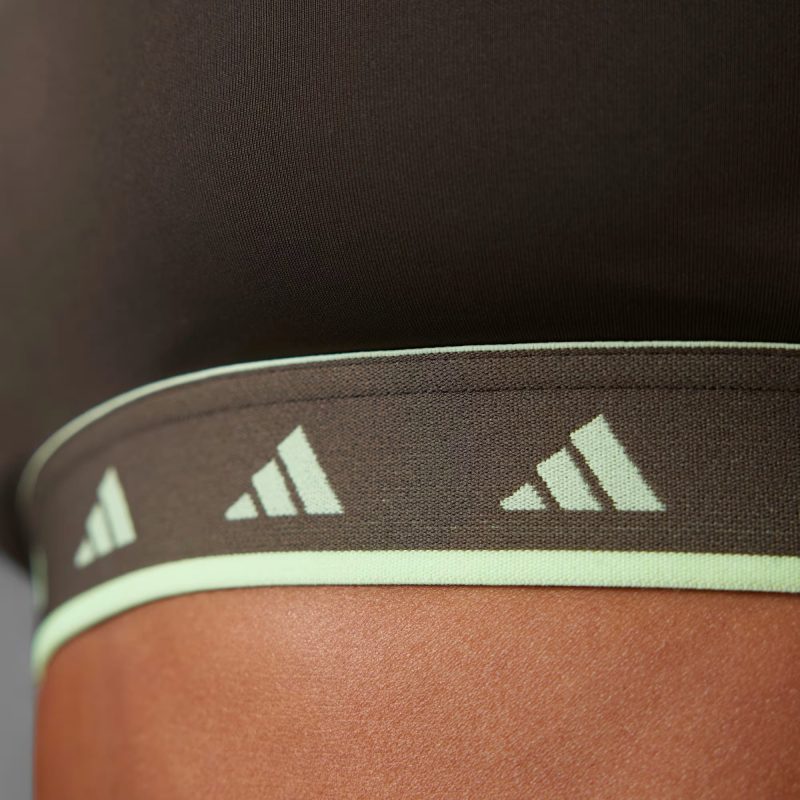 Adidas สปอร์ตบรา Powerreact Training Medium-Support Hyperglam Color Pop Bra | Shadow Olive/Green Spark ( IS4499 ) - Image 7