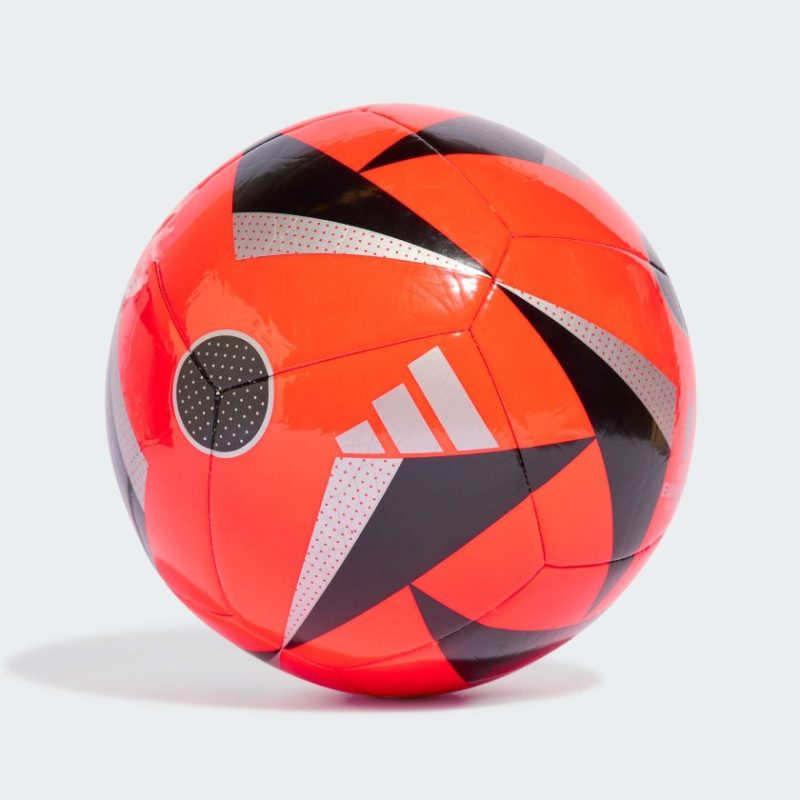 Adidas ลูกฟุตบอล FUSSBALLLIEBE CLUB | Solar Red / Black / Silver Metallic | (IN9375)