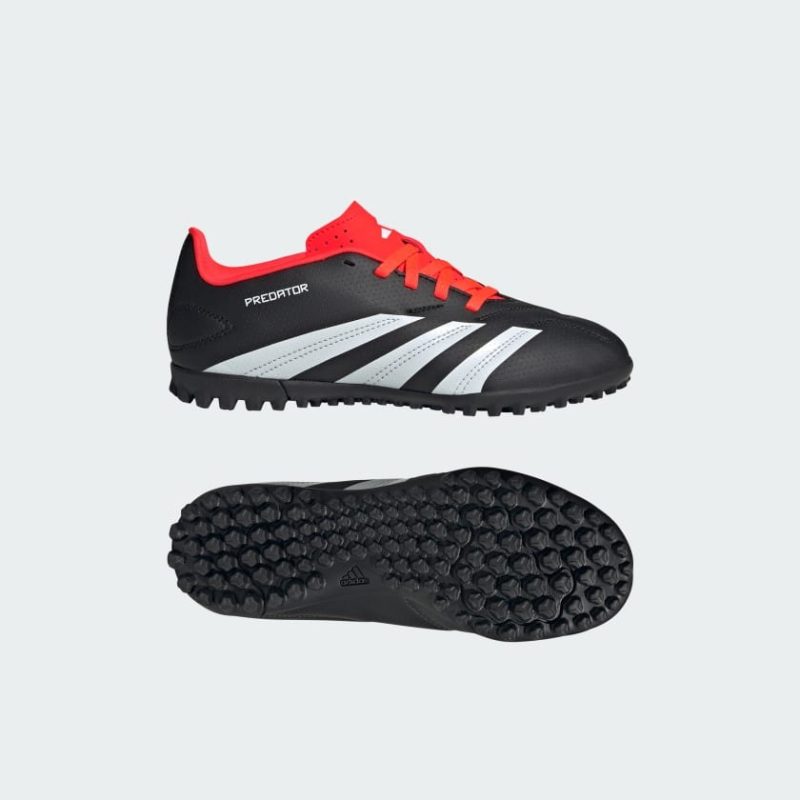Adidas รองเท้าฟุตบอลเด็ก PREDATOR CLUB TURF FOOTBALL BOOTS | Core Black / Cloud White / Solar Red | (IG5437) - Image 2