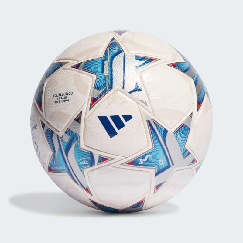 Adidas ลูกฟุตบอล UCL COMPETITION 23/24 GROUP STAGE | White / Silver Metallic / Bright Cyan / Royal Blue | (IA0940) - Image 2