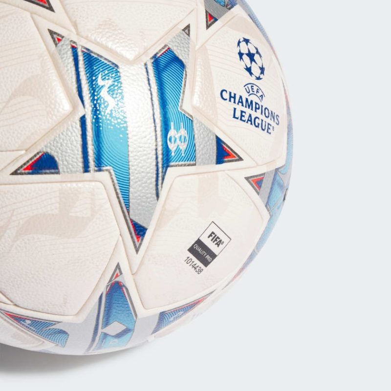 Adidas ลูกฟุตบอล UCL COMPETITION 23/24 GROUP STAGE | White / Silver Metallic / Bright Cyan / Royal Blue | (IA0940) - Image 3