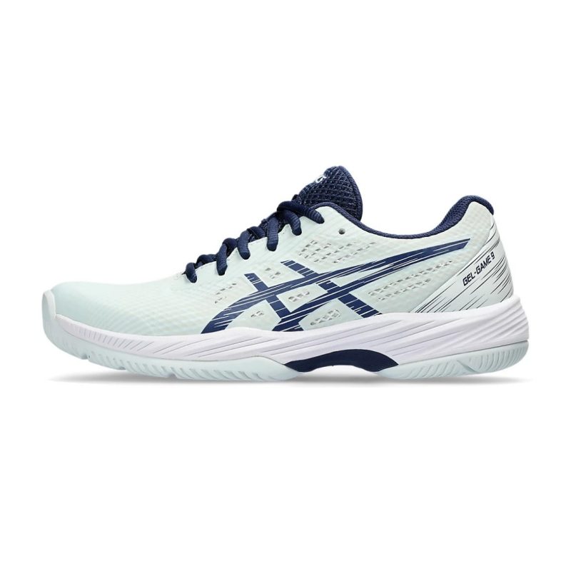 Asics รองเท้าเทนนิสผู้หญิง Gel-Game 9 | Pale Mint/Blue Expanse | (1042A211-300) - Image 3