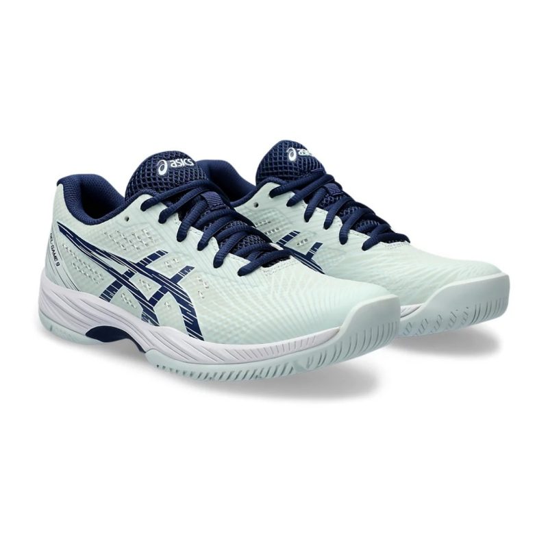 Asics รองเท้าเทนนิสผู้หญิง Gel-Game 9 | Pale Mint/Blue Expanse | (1042A211-300) - Image 4