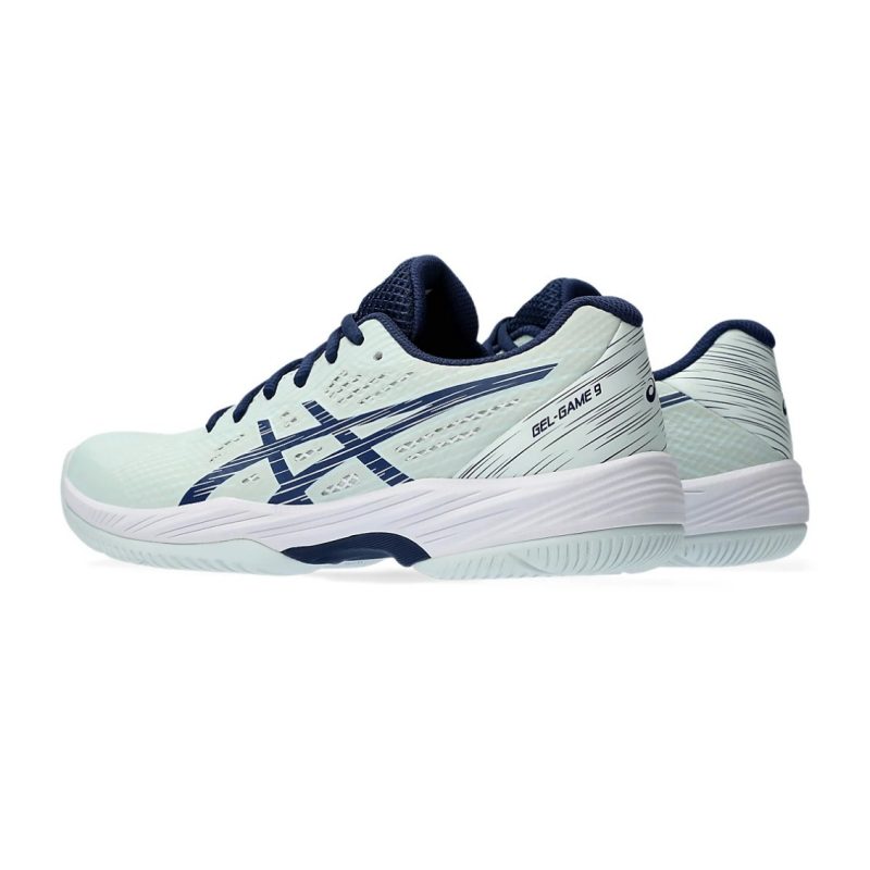 Asics รองเท้าเทนนิสผู้หญิง Gel-Game 9 | Pale Mint/Blue Expanse | (1042A211-300) - Image 5