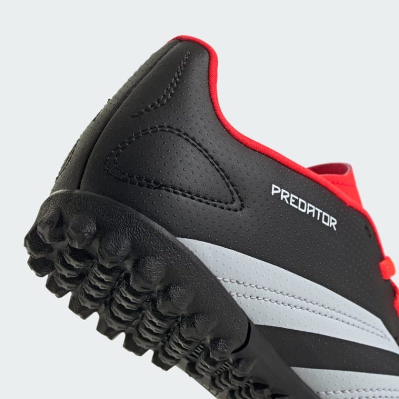 Adidas รองเท้าฟุตบอลเด็ก PREDATOR CLUB TURF FOOTBALL BOOTS | Core Black / Cloud White / Solar Red | (IG5437) - Image 10