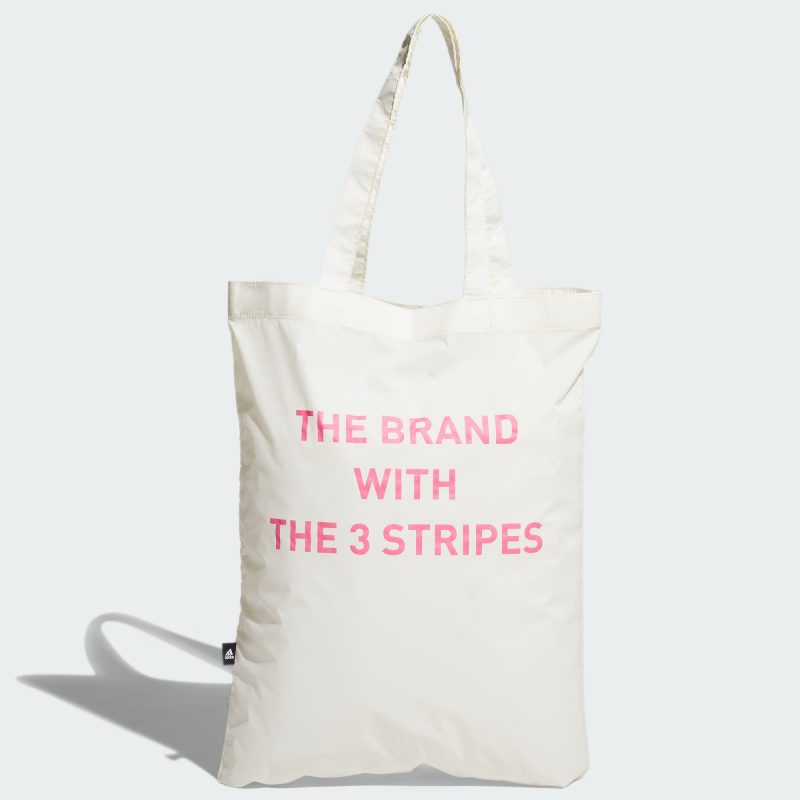 Adidas กระเป๋าหิ้วพับเก็บได้ Packable Bag | Pink Fusion/Off White ( IK7488 ) - Image 5