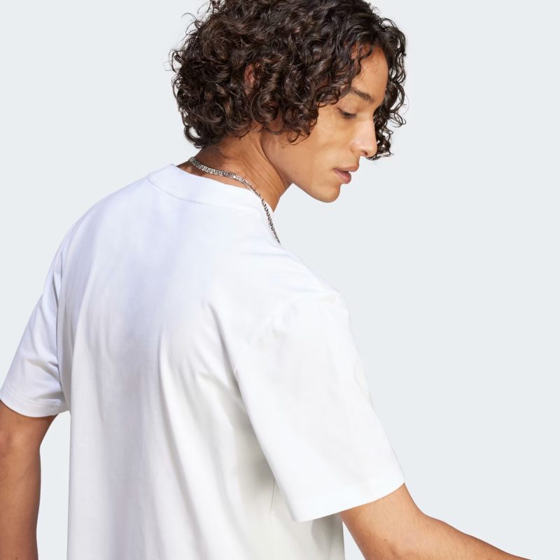 Adidas เสื้อยืดผู้ชาย Future Icons Badge of Sport Bomber Tee | White/Black ( IN1623 ) - Image 6