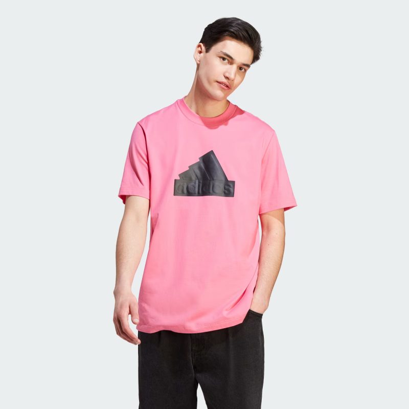 Adidas เสื้อยืดผู้ชาย Future Icons Badge of Sport Bomber Tee | Semi Solar Pink/Black ( IN1626 ) - Image 2