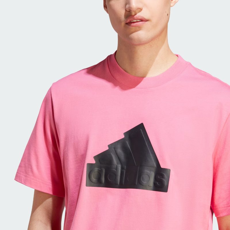 Adidas เสื้อยืดผู้ชาย Future Icons Badge of Sport Bomber Tee | Semi Solar Pink/Black ( IN1626 ) - Image 5