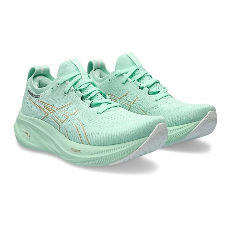 Asics รองเท้าวิ่งผู้หญิง Gel-Nimbus 26 (D) Wide | Mint Tint/Pale Mint ( 1012B602-300 ) - Image 2