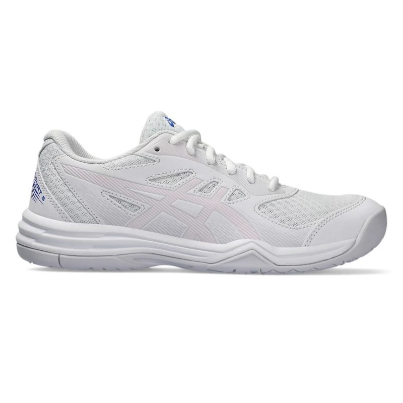 Asics รองเท้าแบดมินตันผู้หญิง Upcourt 5 | White/Cosmos ( 1072A088-105 )