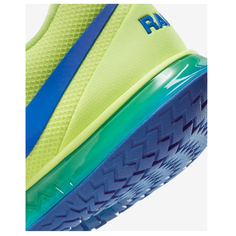 Nike รองเท้าเทนนิสผู้ชาย Zoom Vapor Cage 4 Rafa | Light Lemon Twist/Light Photo Blue/Game Royal ( DD1579-700 ) - Image 8