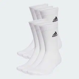 Adidas ถุงเท้า Cushioned Sportswear Crew Socks 6 Pair | White/Black ( HT3453 )