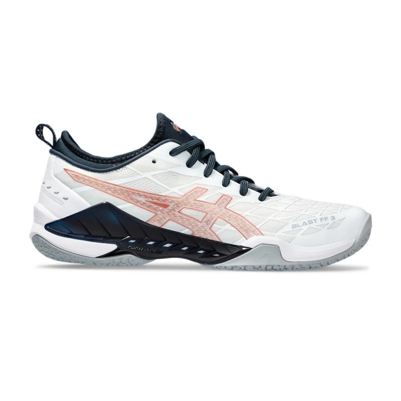 Asics รองเท้าแบดมินตัน Blast FF 3 | White/Pure Bronze ( 1073A069-960 )