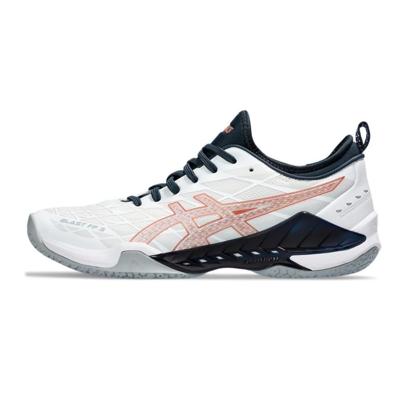 Asics รองเท้าแบดมินตัน Blast FF 3 | White/Pure Bronze ( 1073A069-960 ) - Image 6