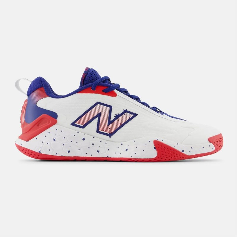 New Balance รองเท้าเทนนิสผู้ชาย Fresh Foam X CT-Rally D | White/Red/Navy ( MCHRALY1 )(2E)