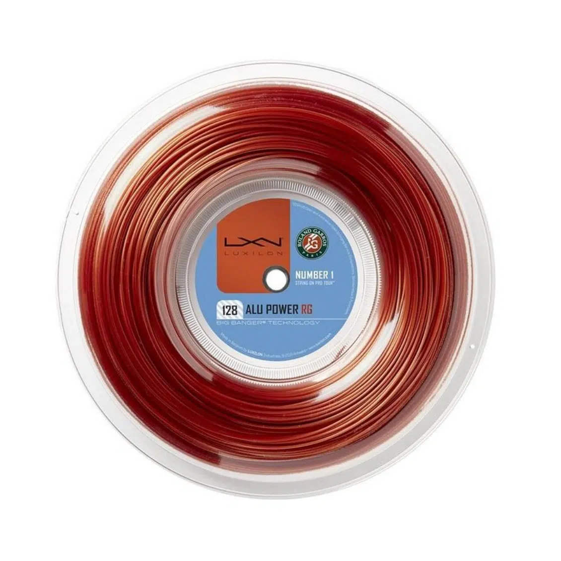 Luxilon เอ็นไม้เทนนิส Alu Power Roland Garros 16G/1.28mm Tennis String Reel | Red Clay ( WR8302501128 ) - Image 2