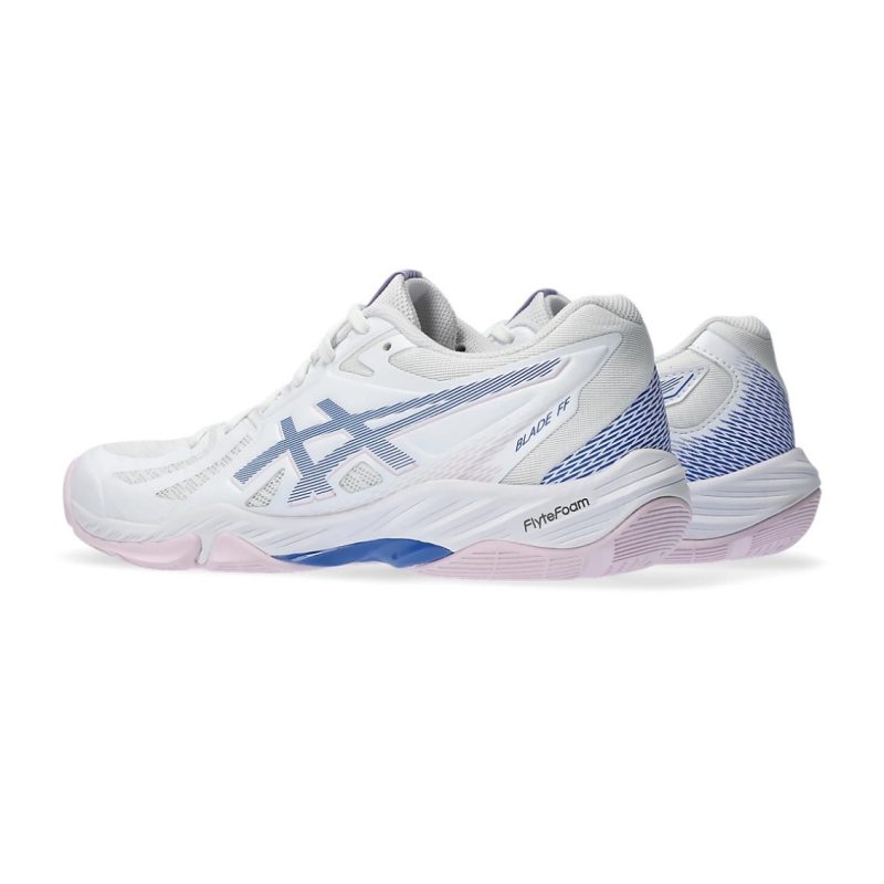 Asics รองเท้าแบดมินตันผู้หญิง Blade FF | White/Sapphire ( 1072A094-101 ) - Image 3