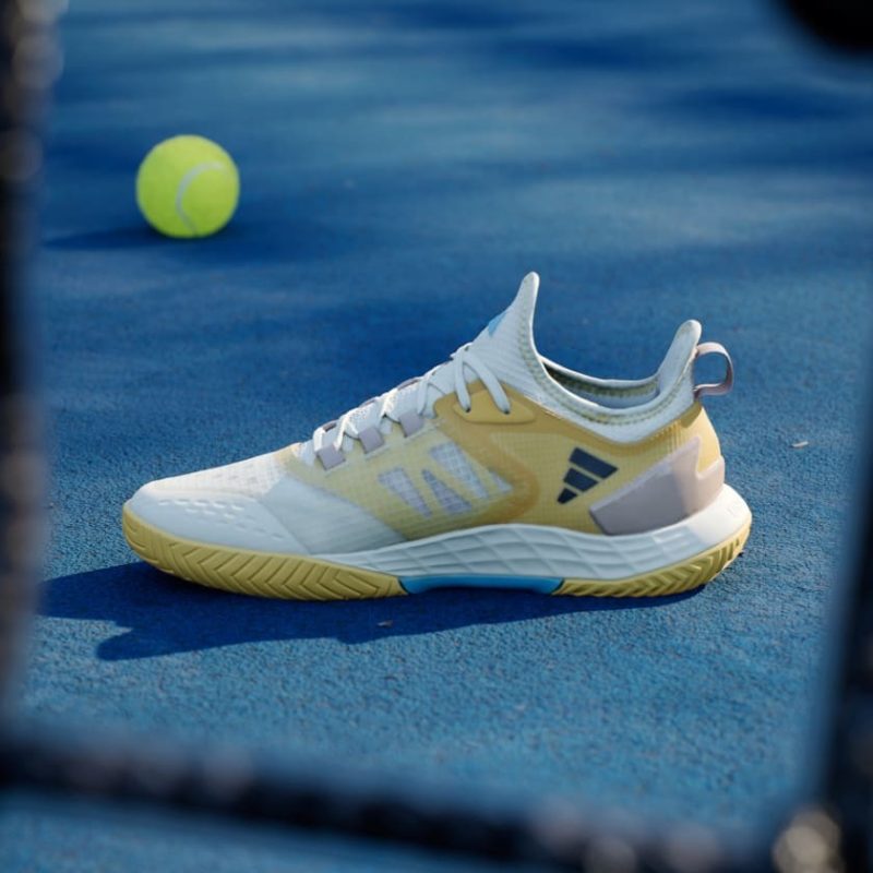 Adidas รองเท้าเทนนิสผู้หญิง Adizero Ubersonic 4.1 Tennis Shoes | Semi Spark / Core Black / Off White ( IF0412 ) - Image 6