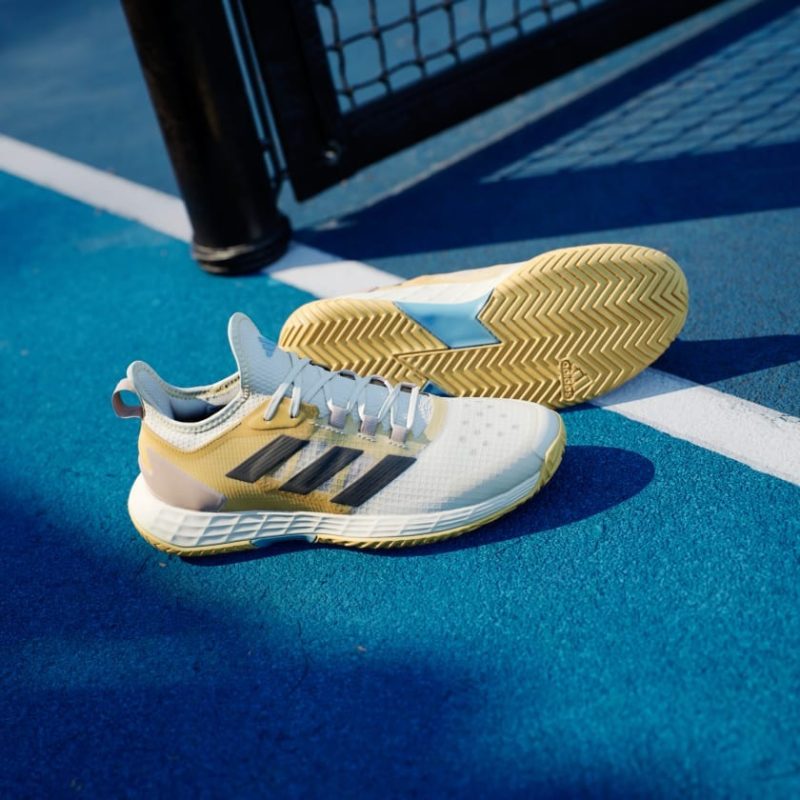 Adidas รองเท้าเทนนิสผู้หญิง Adizero Ubersonic 4.1 Tennis Shoes | Semi Spark / Core Black / Off White ( IF0412 ) - Image 7