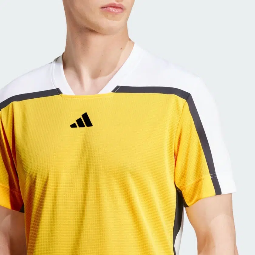 Adidas เสื้อเทนนิสผู้ชาย Tennis HEAT.RDY Pro FreeLift Tee | Spark / White ( IS8966 ) - Image 7