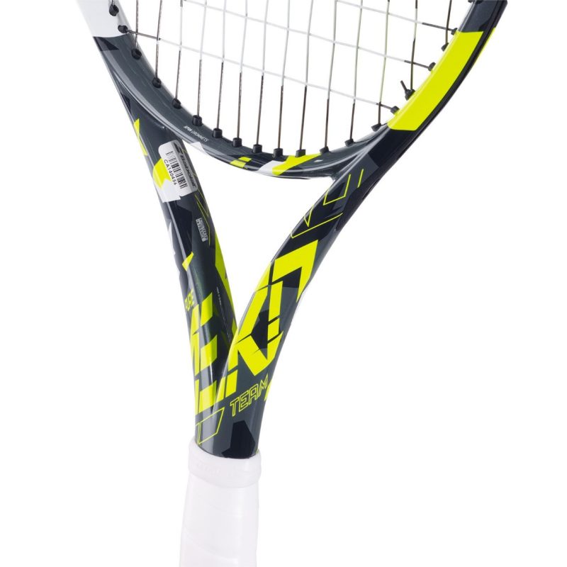 Babolat ไม้เทนนิส Pure Aero Team Tennis Racket G2 | Grey/Yellow/White ( 101488 ) - Image 4