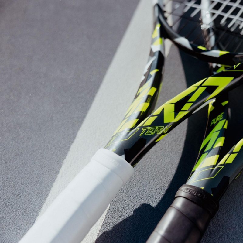 Babolat ไม้เทนนิส Pure Aero Team Tennis Racket G2 | Grey/Yellow/White ( 101488 ) - Image 6