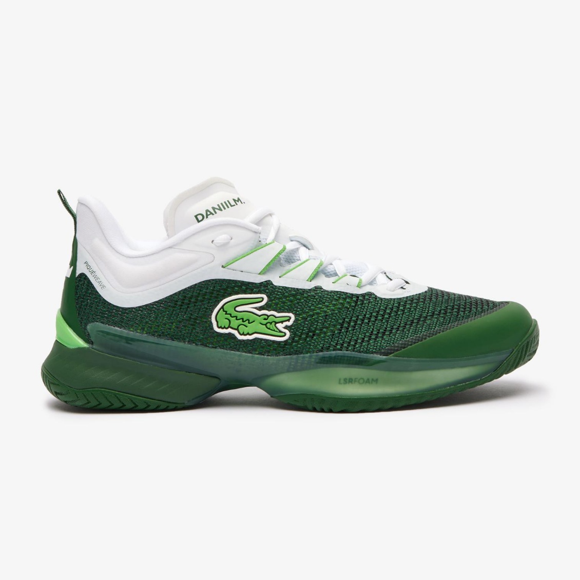 Lacoste รองเท้าเทนนิสผู้ชาย Daniil Medvedev AG-LT23 Ultra Tennis Shoes | Dark Green / White ( 47SMA0101GW )