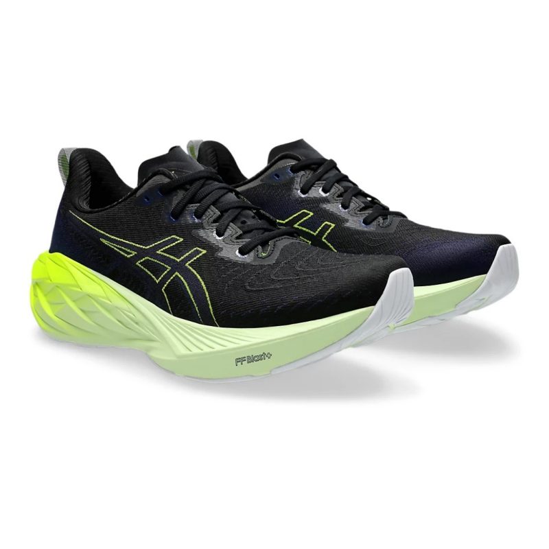 Asics รองเท้าวิ่งผู้ชาย Novablast 4 Wide | Black/Blue Expanse ( 1011B694-003 ) - Image 2