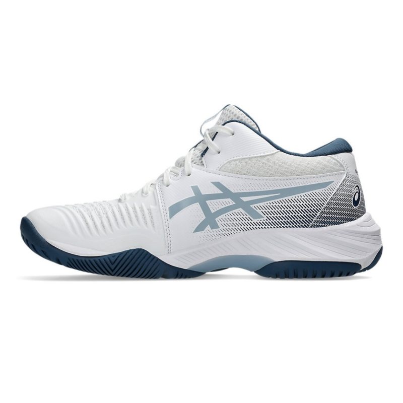 Asics รองเท้าวอลเลย์บอลชาย Netburner Ballistic FF 3 | White/Vintage Indigo ( 1051A074-103 ) - Image 4