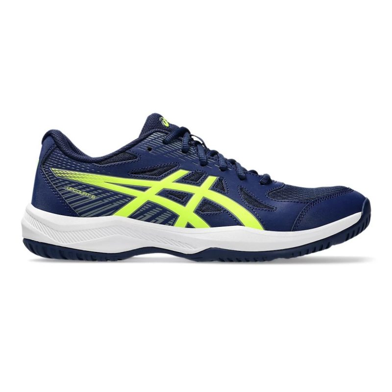 Asics รองเท้าแบดมินตันผู้ชาย Upcourt 6 | Blue Expanse/Safety Yellow (1071A104-400 )