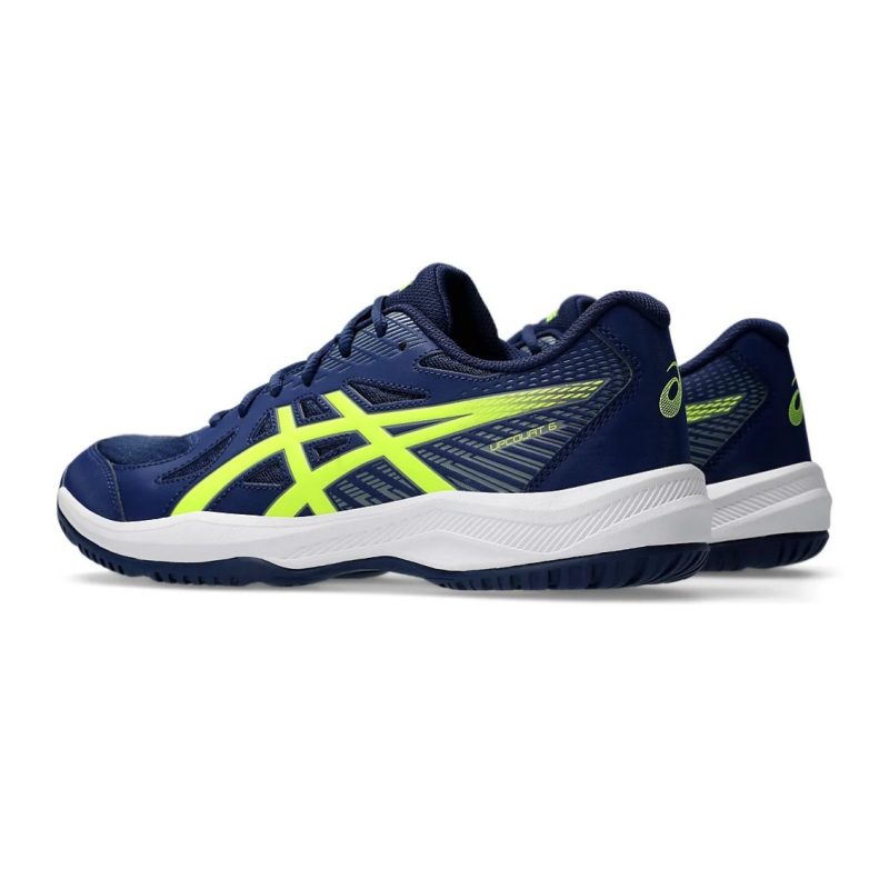 Asics รองเท้าแบดมินตันผู้ชาย Upcourt 6 | Blue Expanse/Safety Yellow (1071A104-400 ) - Image 3