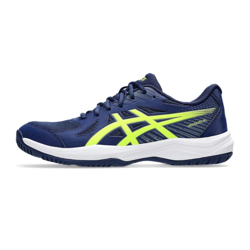 Asics รองเท้าแบดมินตันผู้ชาย Upcourt 6 | Blue Expanse/Safety Yellow (1071A104-400 ) - Image 8