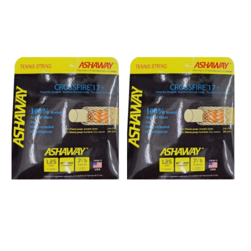 Ashaway เอ็นไม้เทนนิส Crossfire 17+ 17G/1.25mm Tennis String Reel | Yellow ( ASHAWAYCROSSFIRE17 ) - Image 3