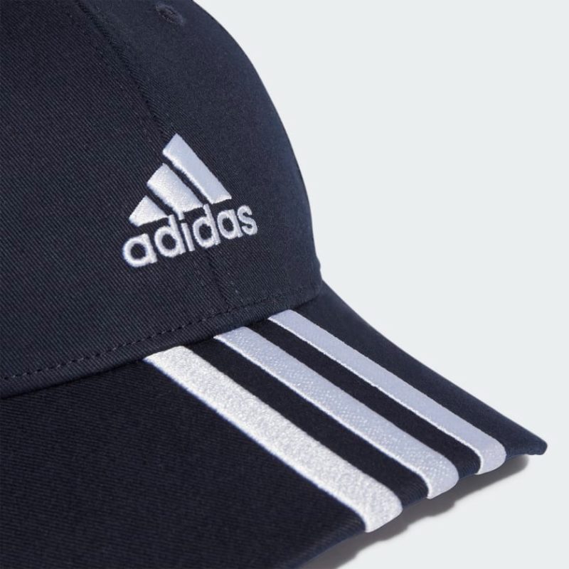 Adidas หมวก 3-Stripes Cotton Twill Baseball Cap | Legend Ink / White ( II3510 ) - Image 3