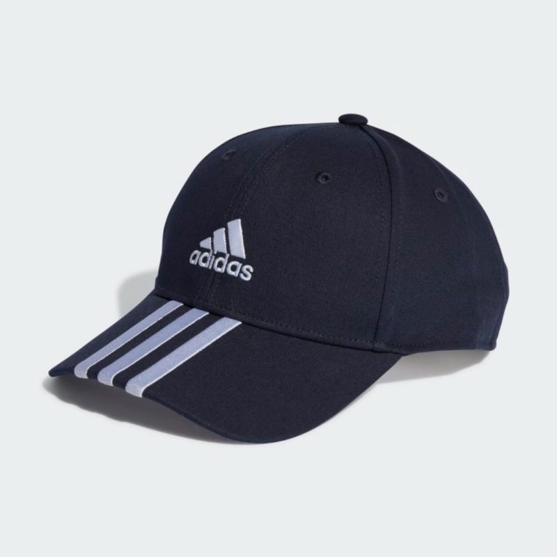 Adidas หมวก 3-Stripes Cotton Twill Baseball Cap | Legend Ink / White ( II3510 )