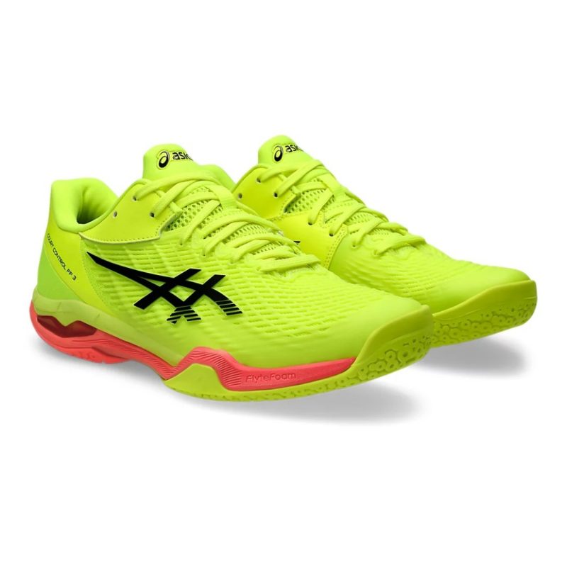 Asics รองเท้าแบดมินตันผู้ชาย Court Control FF 3 Paris | Safety Yellow/Black ( 1071A109-750 ) - Image 3