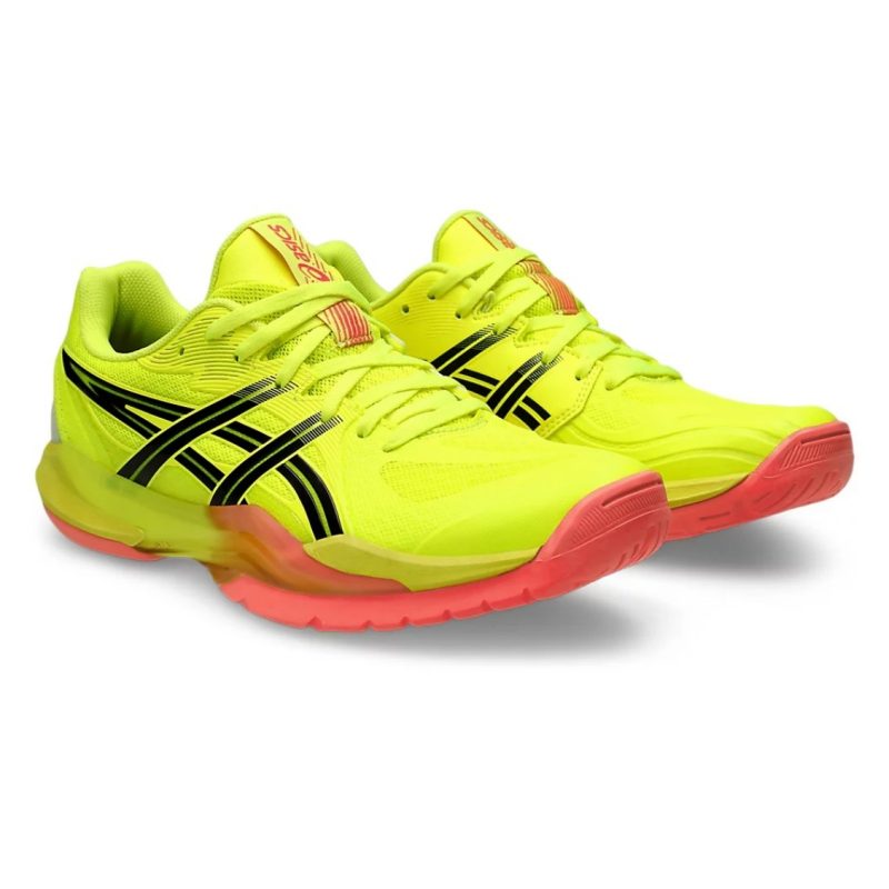 Asics รองเท้าแบดมินตันผู้ชาย Powerbreak FF Paris | Safety Yellow/Black ( 1071A110-750 ) - Image 3