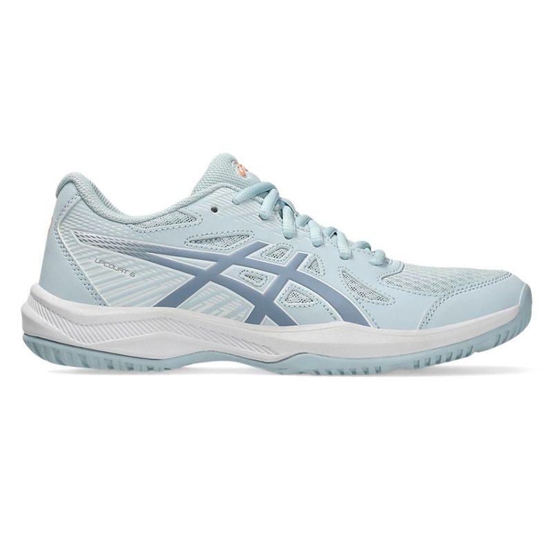 Asics รองเท้าแบดมินตันผู้หญิง Upcourt 6 |  Cool Grey/Grey Blue ( 1072A107-020 )