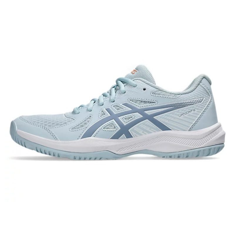 Asics รองเท้าแบดมินตันผู้หญิง Upcourt 6 |  Cool Grey/Grey Blue ( 1072A107-020 ) - Image 5