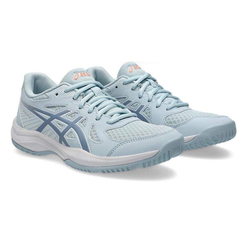 Asics รองเท้าแบดมินตันผู้หญิง Upcourt 6 |  Cool Grey/Grey Blue ( 1072A107-020 ) - Image 3