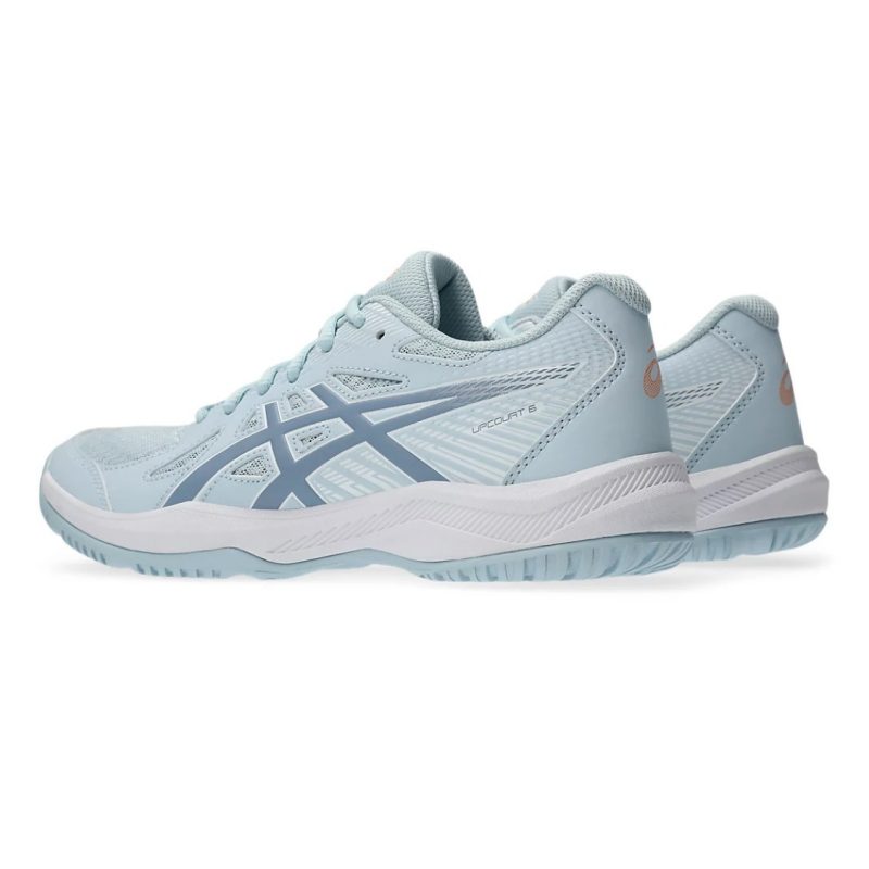 Asics รองเท้าแบดมินตันผู้หญิง Upcourt 6 |  Cool Grey/Grey Blue ( 1072A107-020 ) - Image 4