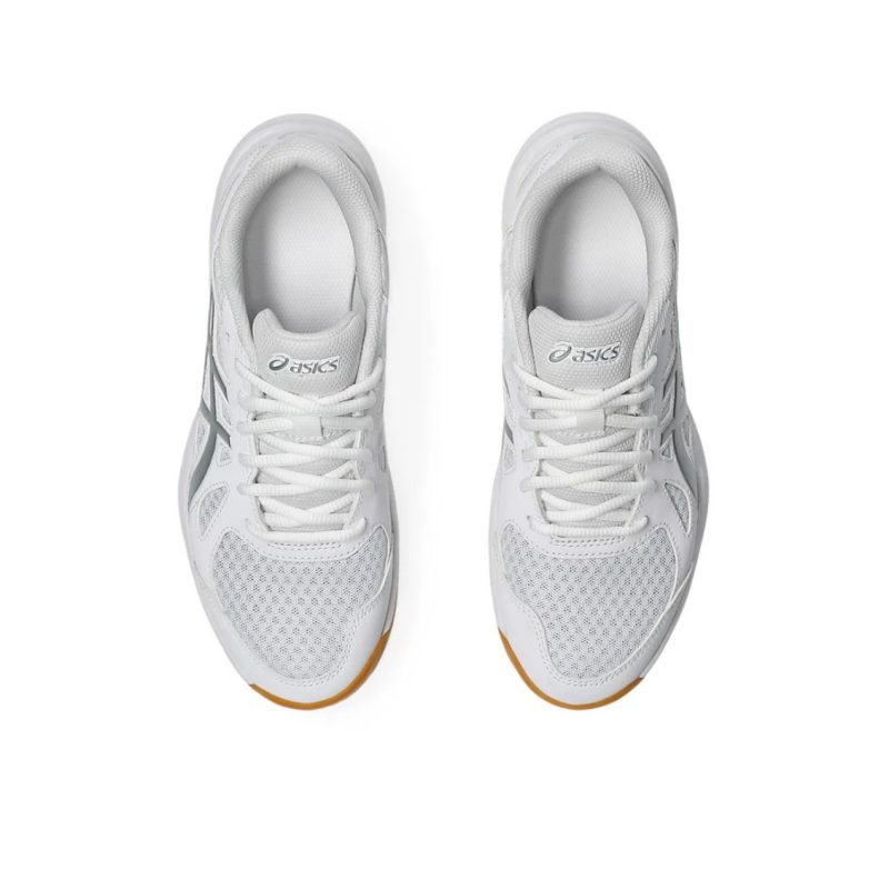 Asics รองเท้าแบดมินตันผู้หญิง Upcourt 6 | White/Pure Silver ( 1072A107-100 ) - Image 8