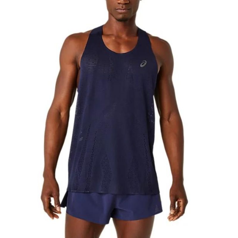 Asics เสื้อวิ่งผู้ชาย Men’s Metarun Singlet | Midnight ( 2011C990-401 )